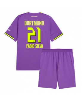 Borussia Dortmund Fabio Silva #21 Maglia Gara Terza Repliche 2026-27 Bambino Maniche Corte